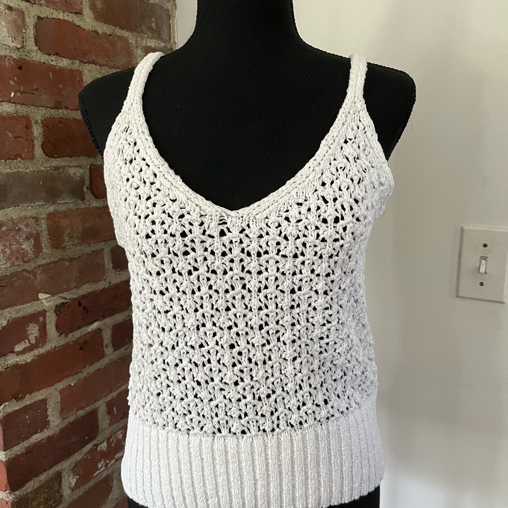 New with tags J.Crew white crocheted top